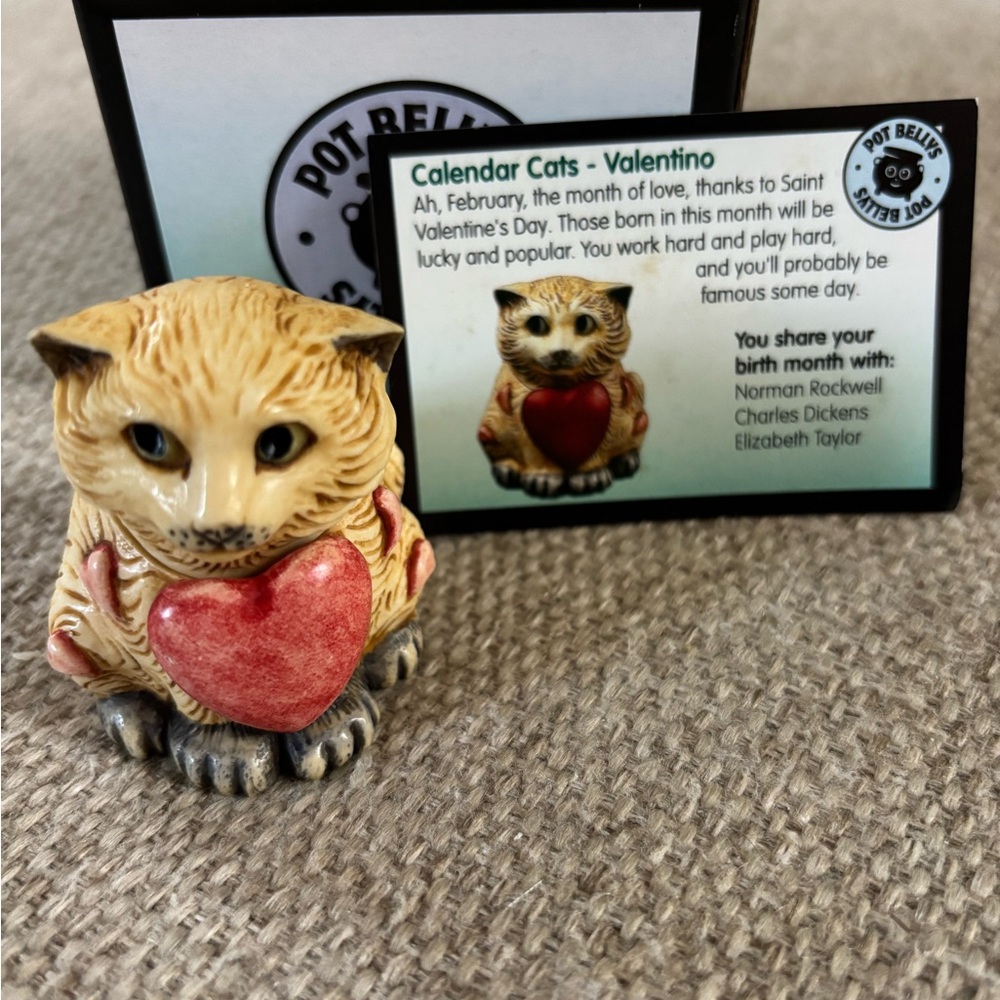Harmony Kingdom Pot Bellys Calendar Cats Valentino Box